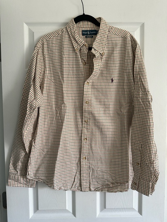 Size XL Ralph Lauren Men’s Custom Fit Plaid Button Down Cotton Shirt - Picture 2 of 6